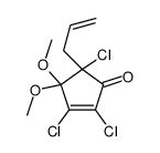 2,3,5-三氯-4,4-二甲氧基-5-(2-丙烯基)-2-环戊烯-1-酮 结构式