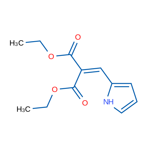 diethyl 2-(1H-pyrrol-2-ylmethylidene)propanedioate 结构式