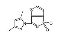 3-(3,5-二甲基-1H-吡唑-1-基)噻吩并[2,3-d]异噻唑-1,1-二氧化物 结构式