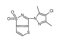 3-(4-氯-3,5-二甲基吡唑-1-基)噻吩并[2,3-D][1,2]噻唑 1,1-二氧化物 结构式