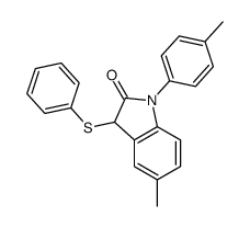 1,3-二氢-5-甲基-1-(4-甲基苯基)-3-(苯硫基)-2H-吲哚-2-酮 结构式
