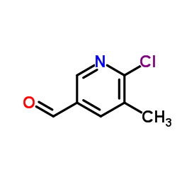 6-氯-5-甲基吡啶-3-羧醛 结构式