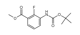 3-((叔丁氧基羰基)氨基)-2-氟苯甲酸甲酯 结构式