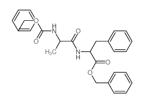 N-苄氧羰基-L-丙氨酰-L-苯丙氨酸苄酯 结构式
