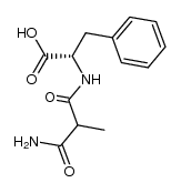 N-[(R)-2-(氨基甲酰基)-1-氧代丙基]-L-苯丙氨酸 结构式
