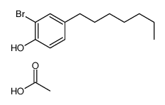 2-溴-4-庚基苯酚乙酸酯 结构式