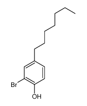 2-溴-4-庚基苯酚 结构式