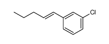 (E)-1-(3-氯苯基)-1-戊烯 结构式