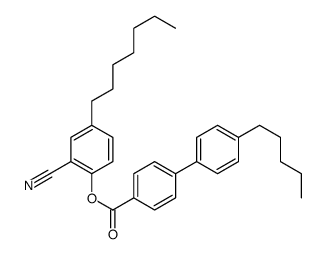 2-cyano-4-heptylphenyl 4'-pentyl[1,1'-biphenyl]-4-carboxylate 结构式