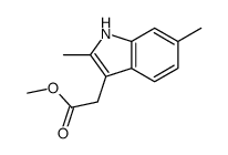 2,6-二甲基-1H-吲哚-3-乙酸甲酯 结构式