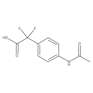 4-乙酰氨基-α,α-二氟苯乙酸 结构式