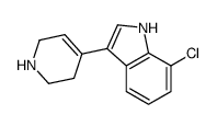 7-氯-3-(1,2,3,6-四氢吡啶-4-基)-1H-吲哚 结构式