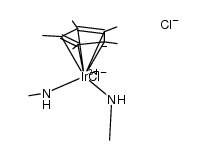 二(甲胺)氯(五甲基环戊二烯基)合铱(III)氯化物 结构式