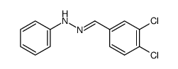 N-[(3,4-二氯苯基)亚甲基氨基]苯胺 结构式