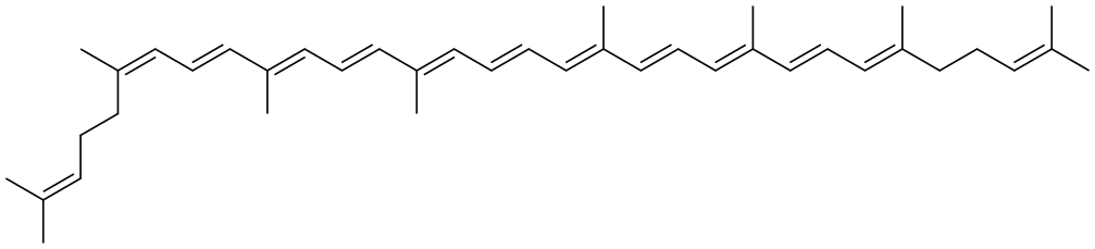 (5Z)-番茄红素 结构式