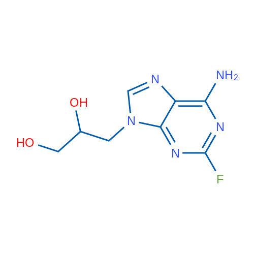 3-(6-氨基-2-氟-9H-嘌呤-9-基)丙烷-1,2-二醇 结构式