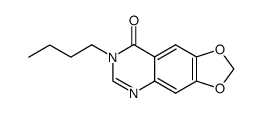 7-丁基-[1,3]二氧杂环戊并[4,5-g]喹唑啉-8(7H)-酮 结构式