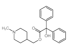 Benzeneacetic acid, α-hydroxy-α-phenyl-, (1-methyl-4-piperidinyl)methyl ester 结构式