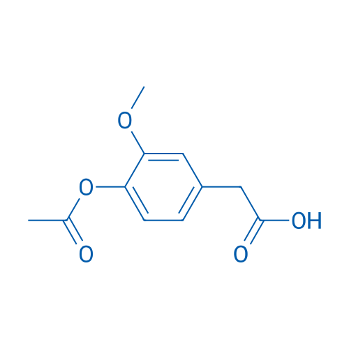 4-乙酰氧基-3-甲氧基苯乙酸 结构式