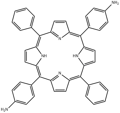 5,15-(氨苯基)-10,20-苯基卟啉 结构式