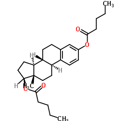 雌二醇3,17-二戊酸酯 结构式