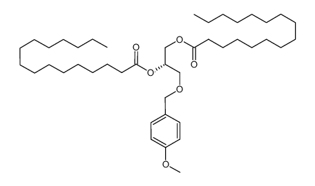 Hexadecanoic acid, 1-[[(4-methoxyphenyl)methoxy]methyl]-1,2-ethanediyl ester, (S)- (9CI) 结构式