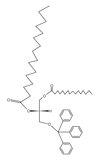 [S,(+)]-1-O,2-O-二棕榈酰-3-O-三苯甲基-L-甘油 结构式