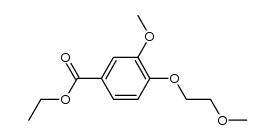 3-甲氧基-4-(2-甲氧基乙氧基)苯甲酸乙酯 结构式