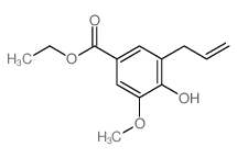 4-羟基-3-甲氧基-5-(2-丙烯-1-基)苯甲酸乙酯 结构式