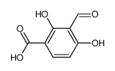 3-甲酰基-2,4-二羟基苯甲酸 结构式
