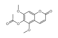 6-乙酰氧基-5,7-二甲氧基香豆素 结构式