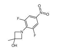 1-(2,6-二氟-4-硝基苯基)-3-甲基氮杂环丁-3-醇 结构式