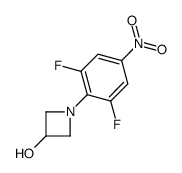 1-(2,6-二氟-4-硝基苯基)氮杂环丁烷-3-醇 结构式