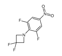 1-(2,6-二氟-4-硝基苯基)-3,3-二氟氮杂环丁烷 结构式