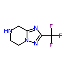 2-(三氟甲基)-5,6,7,8-四氢-[1,2,4]三唑并[1,5-a]吡嗪 结构式