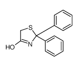 2,2-二苯基-1,3-噻唑烷-4-酮 结构式