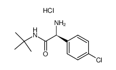 (S)-2-氨基-N-(叔丁基)-2-(4-氯苯基)乙酰胺盐酸盐 结构式