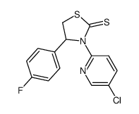 3-(5-氯吡啶-2-基)-4-(4-氟苯基)-噻唑烷-2-硫酮 结构式