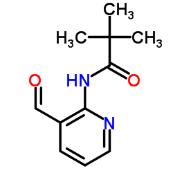 N-(3-甲酰基-2-吡啶基)-2,2-二甲基丙酰胺 结构式