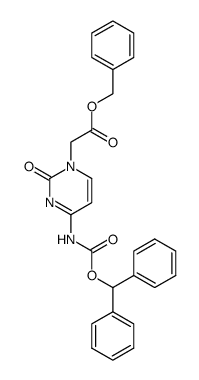 1(2H)-Pyrimidineacetic acid, 4-[[(diphenylmethoxy)carbonyl]amino]-2-oxo-, phenylmethyl ester 结构式