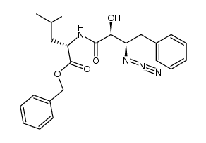 N-[(2S,3S)-3-azido-2-hydroxy-4-phenylbutanoyl]-L-leucine benzyl ester 结构式