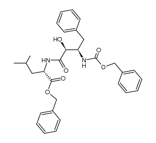 L-Leucine, N-[(2S,3R)-2-hydroxy-1-oxo-4-phenyl-3-[[(phenylmethoxy)carbonyl]amino]butyl]-, phenylmethyl ester 结构式