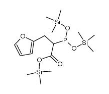 2-Furanpropanoic acid, α-[bis[(trimethylsilyl)oxy]phosphino]-, trimethylsilyl ester 结构式