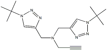 N,N-双((1-(叔丁基)-1H-1,2,3-三唑-4-基)甲基)丙-2-炔-1-胺 结构式