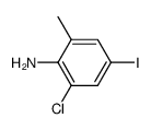 2-氯-4-碘-6-甲基苯胺 结构式