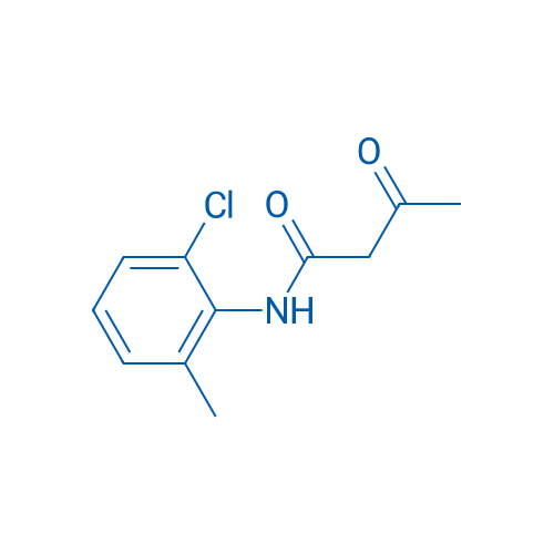 N-(2-氯-6-甲基苯基)-3-氧代丁酰胺 结构式
