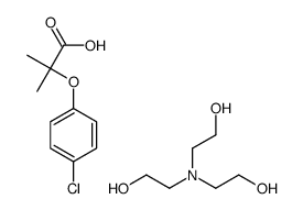 2-(4-氯苯氧基)-2-甲基丙酸 与 2,2',2''-次氮基三乙醇的化合物(1:1) 结构式