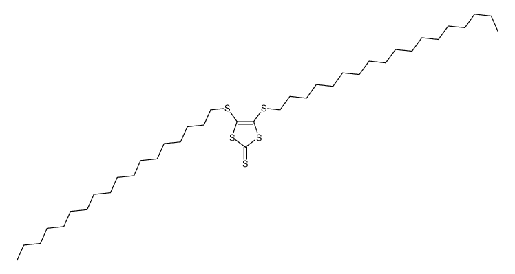 4,5-双(十八烷基硫基)-1,3-二硫杂环戊烯-2-硫酮 结构式