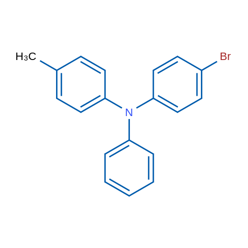 4-溴-N-苯基-N-对甲苯苯胺 结构式