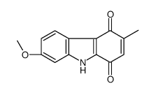 7-甲氧基-3-甲基-9H-咔唑-1,4-二酮 结构式